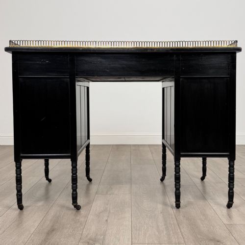 ANTIQUE 19TH CENTURY EBONISED DESK BY WILKINSON SON - ADDITIONAL PHOTO 4