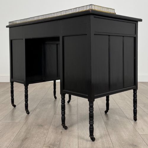 ANTIQUE 19TH CENTURY EBONISED DESK BY WILKINSON SON - ADDITIONAL PHOTO 5
