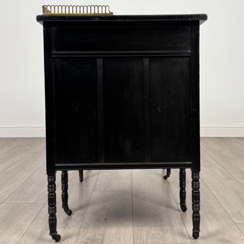 ANTIQUE 19TH CENTURY EBONISED DESK BY WILKINSON SON - ADDITIONAL PHOTO 6