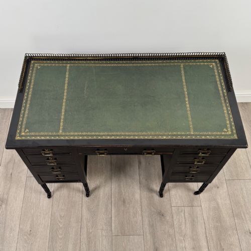 ANTIQUE 19TH CENTURY EBONISED DESK BY WILKINSON SON - ADDITIONAL PHOTO 8