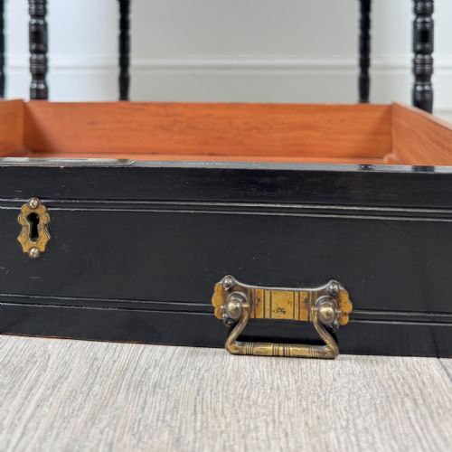 ANTIQUE 19TH CENTURY EBONISED DESK BY WILKINSON SON - ADDITIONAL PHOTO 10