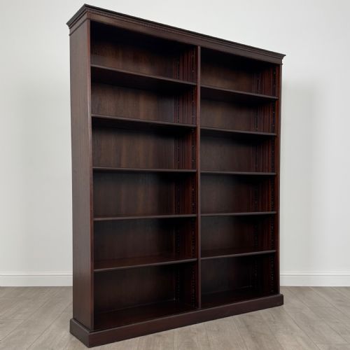 ANTIQUE 20TH CENTURY LARGE OPEN BOOKCASE IN MAHOGANY - ADDITIONAL PHOTO 8