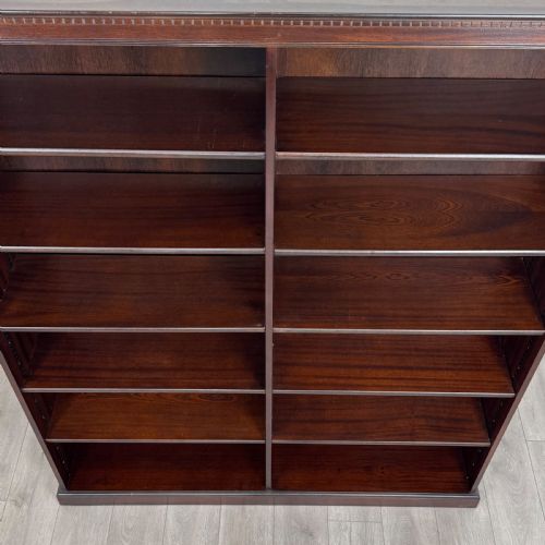 ANTIQUE 20TH CENTURY LARGE OPEN BOOKCASE IN MAHOGANY - ADDITIONAL PHOTO 9