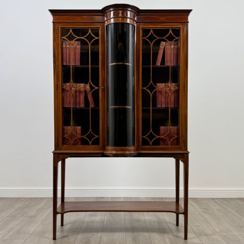 antique 20th century fine quality glazed display cabinet ref af4416 - CATEGORY: ANTIQUE CABINETS - DATED EDWARDIAN