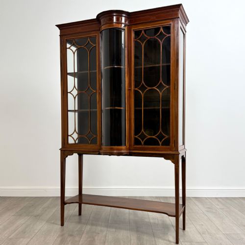 ANTIQUE 20TH CENTURY FINE QUALITY GLAZED DISPLAY CABINET REF AF4416 - ADDITIONAL PHOTO 3