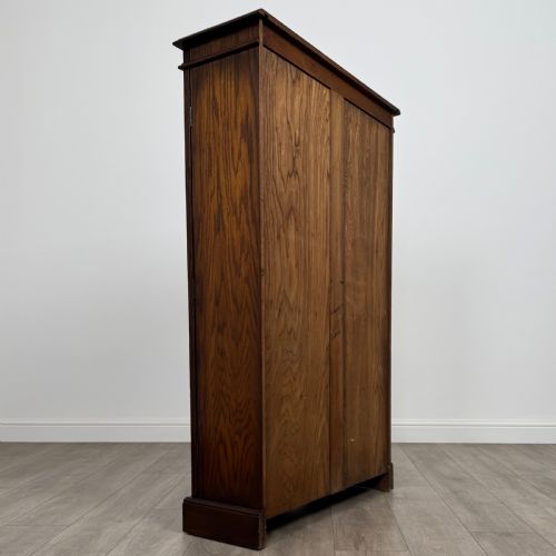 ANTIQUE 20TH CENTURY GOOD QUALITY DISPLAY CABINET IN OAK - ADDITIONAL PHOTO 4