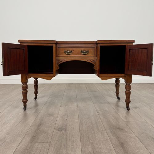 ANTIQUE 20TH CENTURY GOOD QUALITY DESK IN WALNUT - ADDITIONAL PHOTO 1