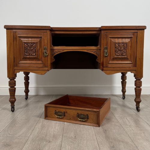ANTIQUE 20TH CENTURY GOOD QUALITY DESK IN WALNUT - ADDITIONAL PHOTO 9