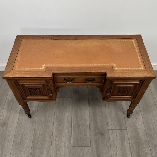 ANTIQUE 20TH CENTURY GOOD QUALITY DESK IN WALNUT - ADDITIONAL PHOTO 10