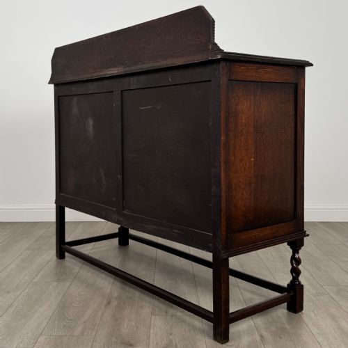 ANTIQUE 20TH CENTURY BARLEY TWIST SIDEBOARD IN OAK - ADDITIONAL PHOTO 6