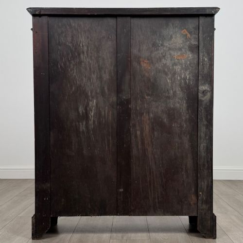ANTIQUE 19TH CENTURY INLAID OPEN BOOKCASE IN MAHOGANY - ADDITIONAL PHOTO 5