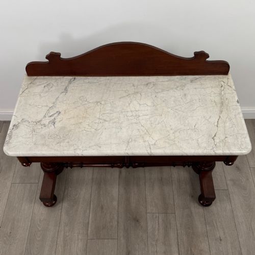 ANTIQUE 19TH CENTURY FINE QUALITY MARBLE TOP WASHSTAND - ADDITIONAL PHOTO 8