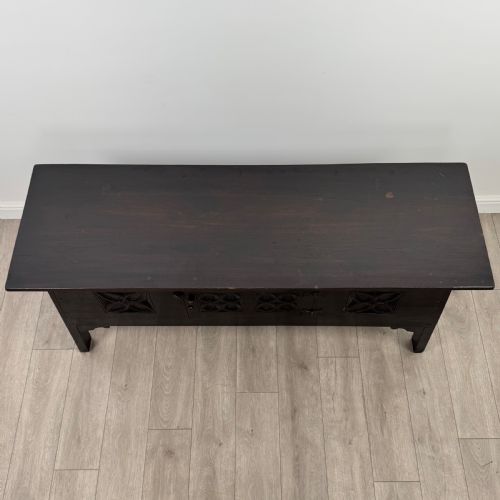 ANTIQUE 20TH CENTURY UNIQUE CHEST WITH CUPBOARD DOOR IN OAK - ADDITIONAL PHOTO 9