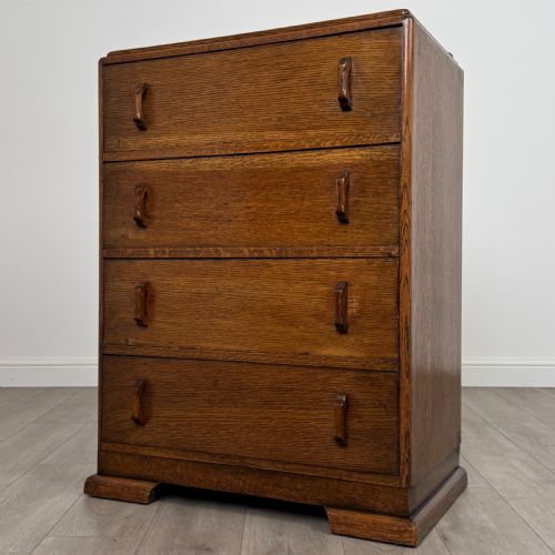 ANTIQUE 20TH CENTURY CHEST OF DRAWERS IN OAK - ADDITIONAL PHOTO 1
