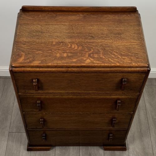 ANTIQUE 20TH CENTURY CHEST OF DRAWERS IN OAK - ADDITIONAL PHOTO 8
