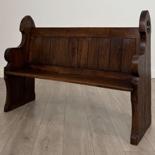 antique 19th century small oak bench of good quality - CATEGORY: ANTIQUE FURNITURE - DATED VICTORIAN