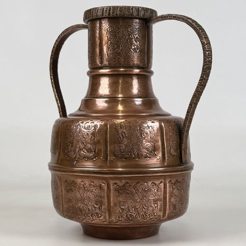 ANTIQUE 19TH CENTURY DECORATIVE COPPER JUG - ADDITIONAL PHOTO 4