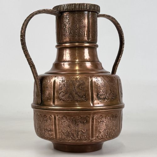 ANTIQUE 19TH CENTURY DECORATIVE COPPER JUG - ADDITIONAL PHOTO 6