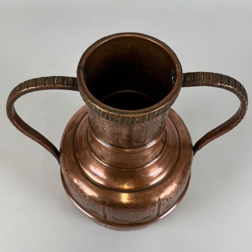 ANTIQUE 19TH CENTURY DECORATIVE COPPER JUG - ADDITIONAL PHOTO 8