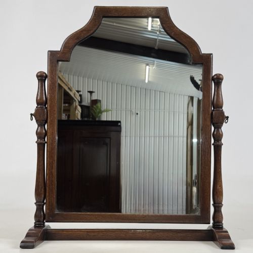 ANTIQUE 20TH CENTURY GOOD QUALITY DRESSING MIRROR IN OAK - ADDITIONAL PHOTO 1