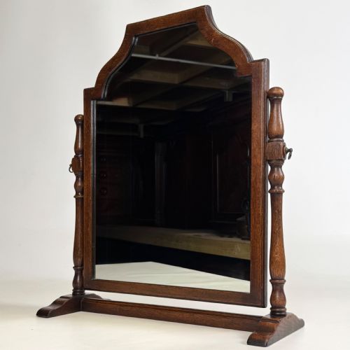 ANTIQUE 20TH CENTURY GOOD QUALITY DRESSING MIRROR IN OAK - ADDITIONAL PHOTO 2