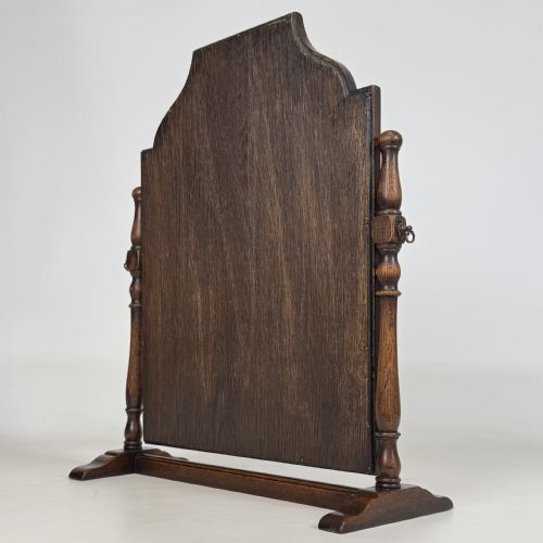 ANTIQUE 20TH CENTURY GOOD QUALITY DRESSING MIRROR IN OAK - ADDITIONAL PHOTO 7
