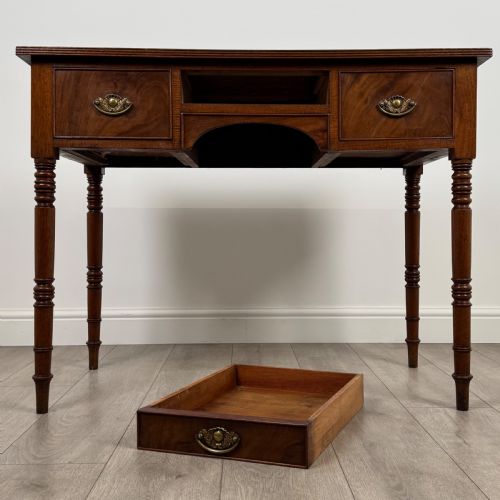 ANTIQUE 19TH CENTURY WRITING TABLE IN MAHOGANY - ADDITIONAL PHOTO 9