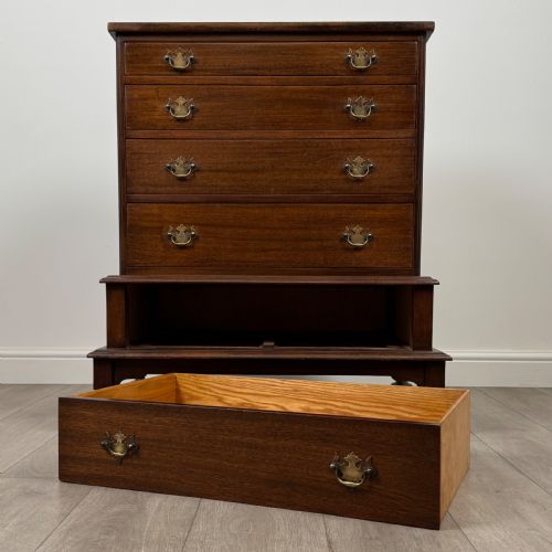 ANTIQUE 20TH CENTURY CHEST OF DRAWERS IN MAHOGANY - ADDITIONAL PHOTO 9