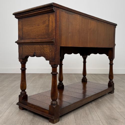 ANTIQUE 20TH CENTURY FINE QUALITY DRESSER BASE IN OAK - ADDITIONAL PHOTO 3