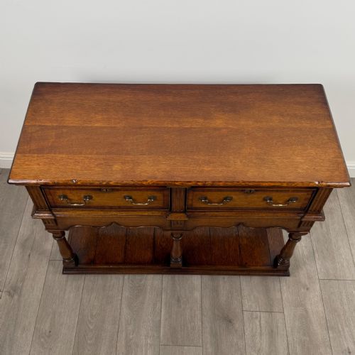 ANTIQUE 20TH CENTURY FINE QUALITY DRESSER BASE IN OAK - ADDITIONAL PHOTO 8