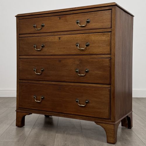 ANTIQUE 19TH CENTURY GOOD QUALITY MAHOGANY CHEST OF DRAWERS - ADDITIONAL PHOTO 1