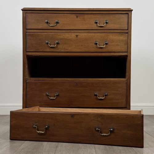ANTIQUE 19TH CENTURY GOOD QUALITY MAHOGANY CHEST OF DRAWERS - ADDITIONAL PHOTO 10