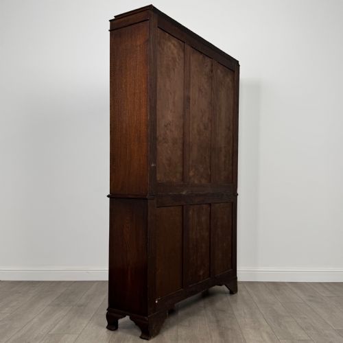ANTIQUE 20TH CENTURY FINE QUALITY DISPLAY CABINET IN OAK - ADDITIONAL PHOTO 5
