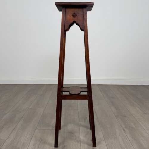 ANTIQUE 20TH CENTURY FINE QUALITY PLANT STAND IN OAK - ADDITIONAL PHOTO 3