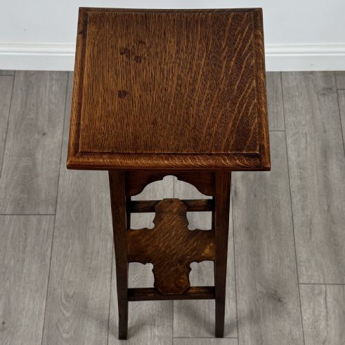 ANTIQUE 20TH CENTURY FINE QUALITY PLANT STAND IN OAK - ADDITIONAL PHOTO 8