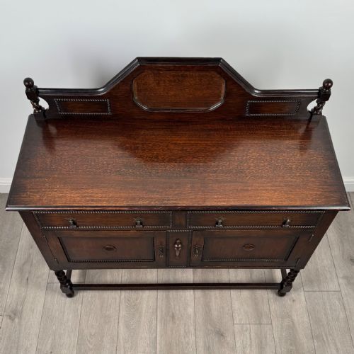ANTIQUE 20TH CENTURY BARLEY TWIST SIDEBOARD IN OAK - ADDITIONAL PHOTO 7