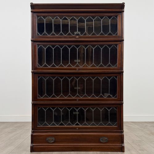 antique 20th century 4tier bookcase by globe wernicke - CATEGORY: ANTIQUE BOOKCASES - DATED EDWARDIAN