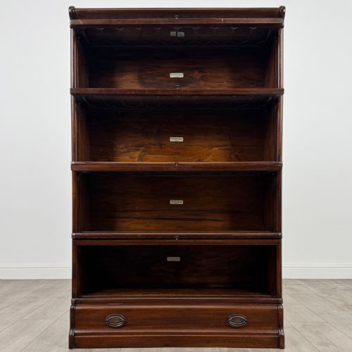 ANTIQUE 20TH CENTURY 4TIER BOOKCASE BY GLOBE WERNICKE - ADDITIONAL PHOTO 1
