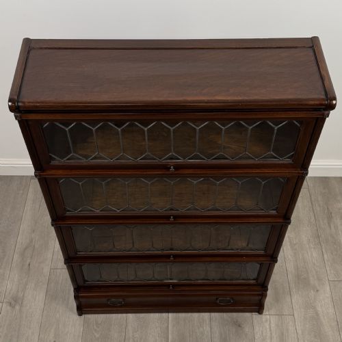ANTIQUE 20TH CENTURY 4TIER BOOKCASE BY GLOBE WERNICKE - ADDITIONAL PHOTO 9