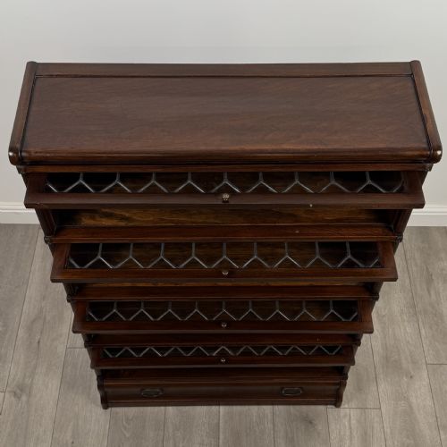 ANTIQUE 20TH CENTURY 4TIER BOOKCASE BY GLOBE WERNICKE - ADDITIONAL PHOTO 10