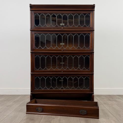 ANTIQUE 20TH CENTURY 4TIER BOOKCASE BY GLOBE WERNICKE - ADDITIONAL PHOTO 11