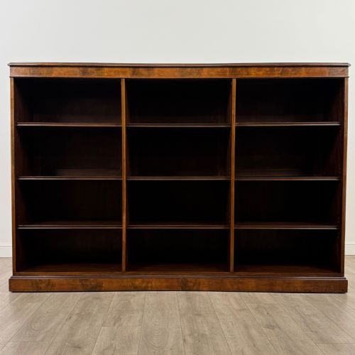 ANTIQUE 20TH CENTURY LARGE OPEN BOOKCASE IN MAHOGANY - ADDITIONAL PHOTO 1