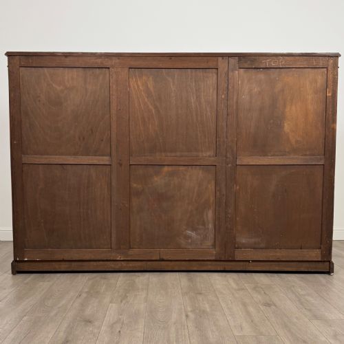 ANTIQUE 20TH CENTURY LARGE OPEN BOOKCASE IN MAHOGANY - ADDITIONAL PHOTO 5