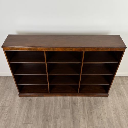 ANTIQUE 20TH CENTURY LARGE OPEN BOOKCASE IN MAHOGANY - ADDITIONAL PHOTO 9