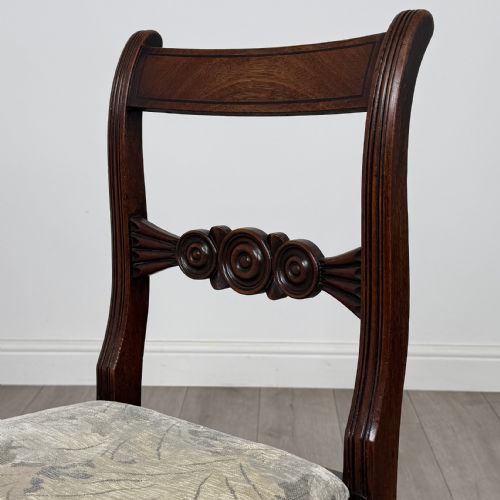 ANTIQUE 18TH CENTURY REGENCY SET OF 6 MAHOGANY DINING CHAIRS - ADDITIONAL PHOTO 5