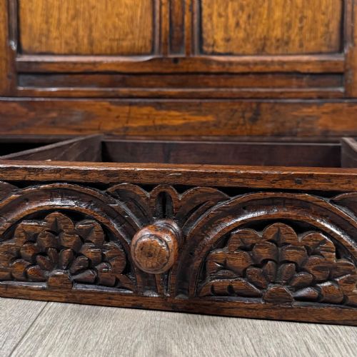 ANTIQUE 20TH CENTURY GOOD QUALITY CORNER CABINET IN OAK - ADDITIONAL PHOTO 7