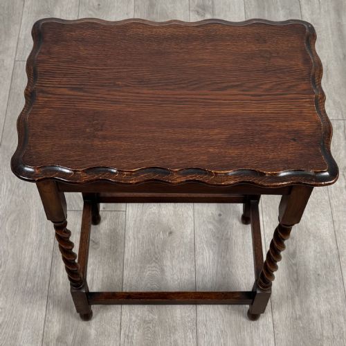 ANTIQUE 20TH CENTURY GOOD QUALITY SMALL OAK SIDE TABLE - ADDITIONAL PHOTO 8