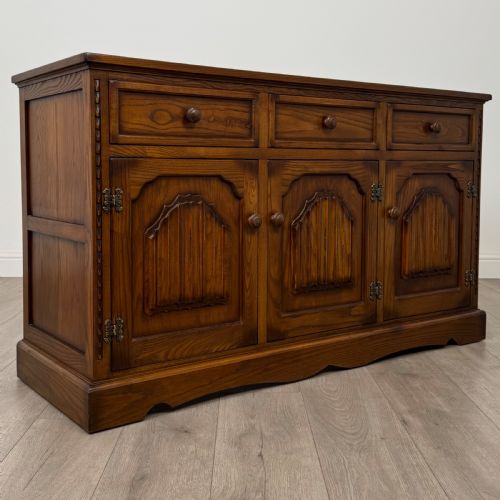 ANTIQUE 20TH CENTURY GOOD QUALITY SIDEBOARD IN OAK - ADDITIONAL PHOTO 8