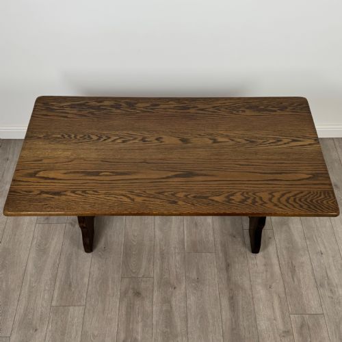 ANTIQUE 20TH CENTURY REFRACTORY STYLE DINING TABLE IN OAK - ADDITIONAL PHOTO 3