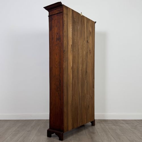 ANTIQUE 20TH CENTURY GOOD QUALITY OPEN BOOKCASE IN OAK - ADDITIONAL PHOTO 4